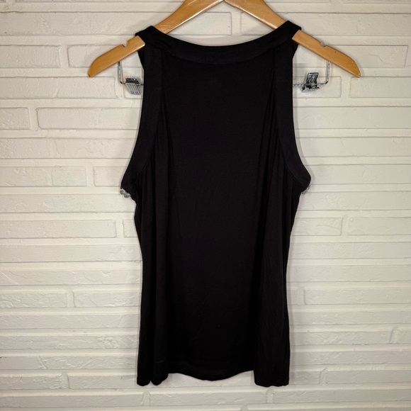 Carmen Marc Valvo Black Jeweled Accent Sleeveless Top, Women’s Size Large - Picture 6 of 7